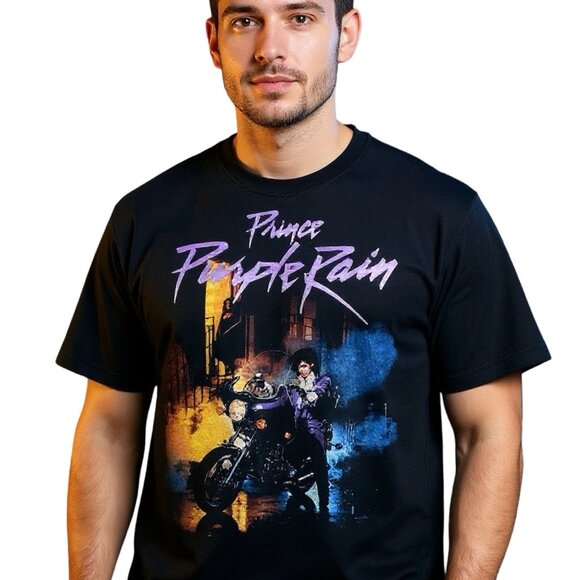 Vintage Purple Rain Prince Band T-Shirt - The Roxx - Picture 1 of 12